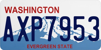 WA license plate AXP7953