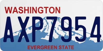 WA license plate AXP7954