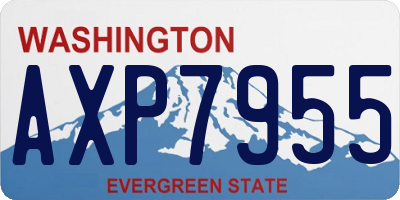 WA license plate AXP7955