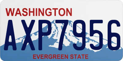 WA license plate AXP7956