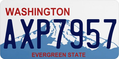 WA license plate AXP7957