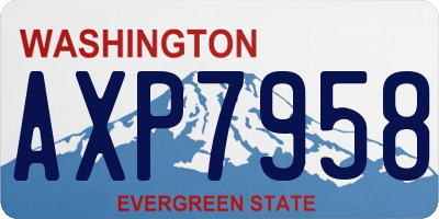 WA license plate AXP7958