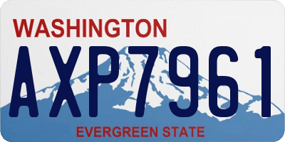 WA license plate AXP7961