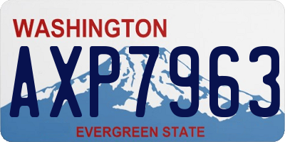 WA license plate AXP7963