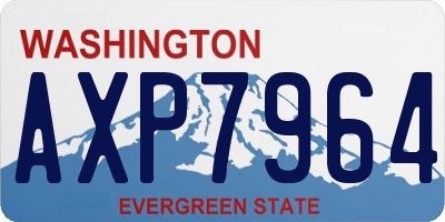 WA license plate AXP7964