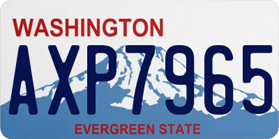 WA license plate AXP7965