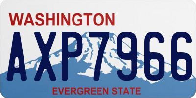 WA license plate AXP7966