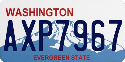 WA license plate AXP7967