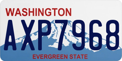 WA license plate AXP7968