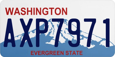 WA license plate AXP7971