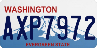 WA license plate AXP7972