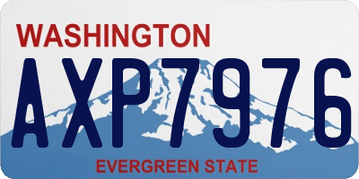 WA license plate AXP7976