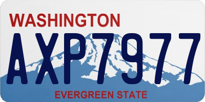 WA license plate AXP7977