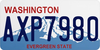 WA license plate AXP7980