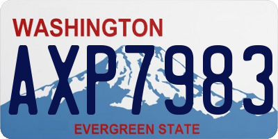 WA license plate AXP7983