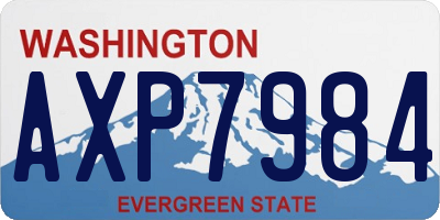 WA license plate AXP7984
