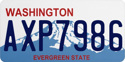 WA license plate AXP7986