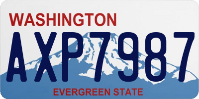 WA license plate AXP7987