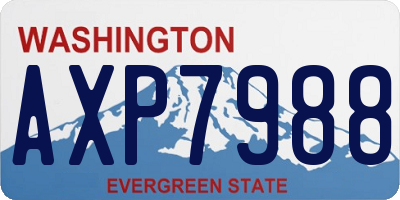 WA license plate AXP7988
