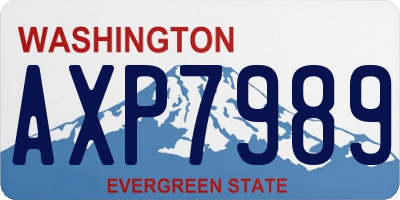 WA license plate AXP7989