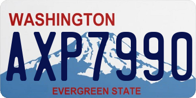 WA license plate AXP7990