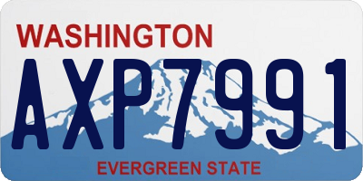 WA license plate AXP7991