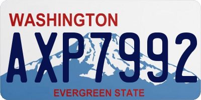 WA license plate AXP7992
