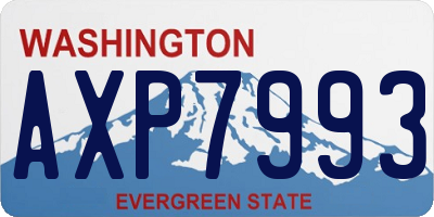 WA license plate AXP7993