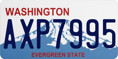 WA license plate AXP7995