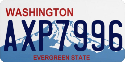 WA license plate AXP7996