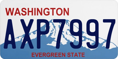 WA license plate AXP7997