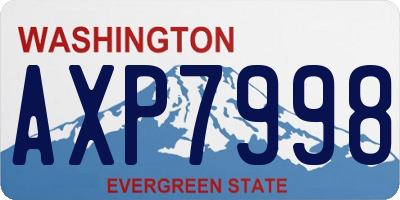 WA license plate AXP7998