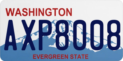 WA license plate AXP8008