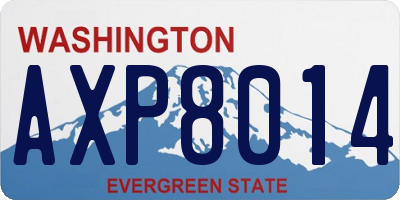 WA license plate AXP8014