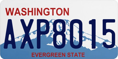 WA license plate AXP8015