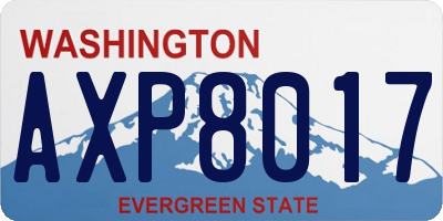 WA license plate AXP8017