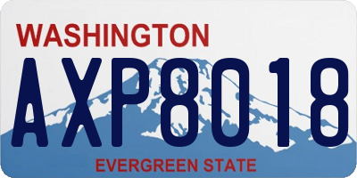 WA license plate AXP8018