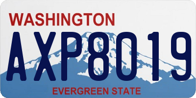 WA license plate AXP8019