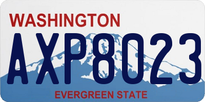 WA license plate AXP8023