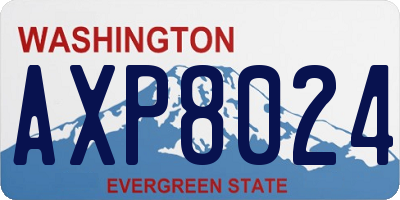 WA license plate AXP8024