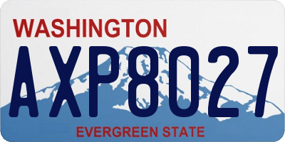 WA license plate AXP8027