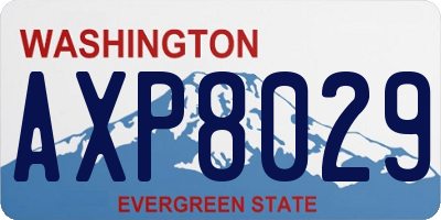 WA license plate AXP8029