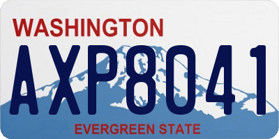 WA license plate AXP8041