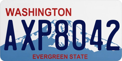 WA license plate AXP8042