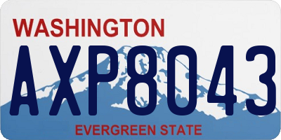 WA license plate AXP8043