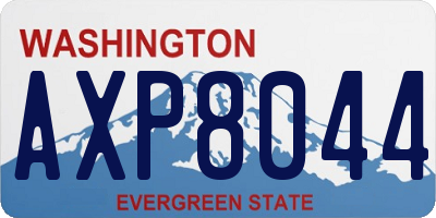 WA license plate AXP8044