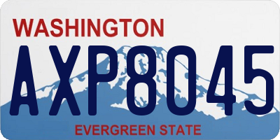 WA license plate AXP8045