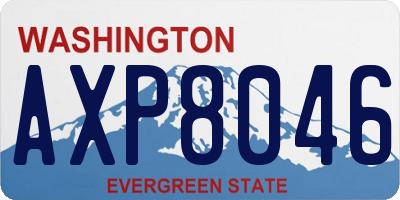 WA license plate AXP8046