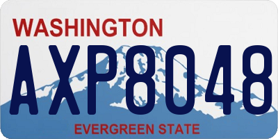 WA license plate AXP8048