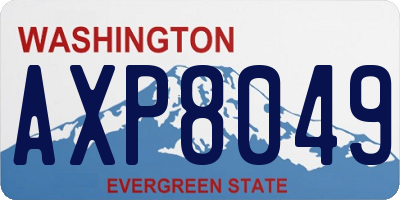 WA license plate AXP8049